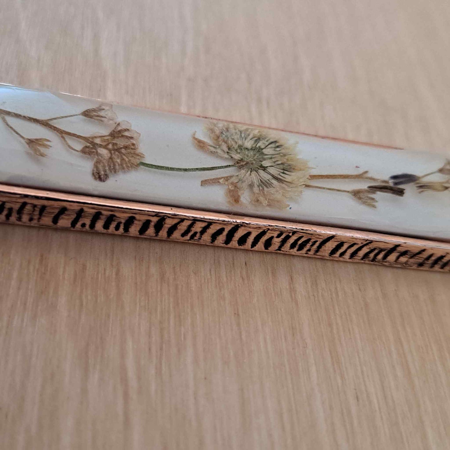 Dried Flowers in Resin Necklace.